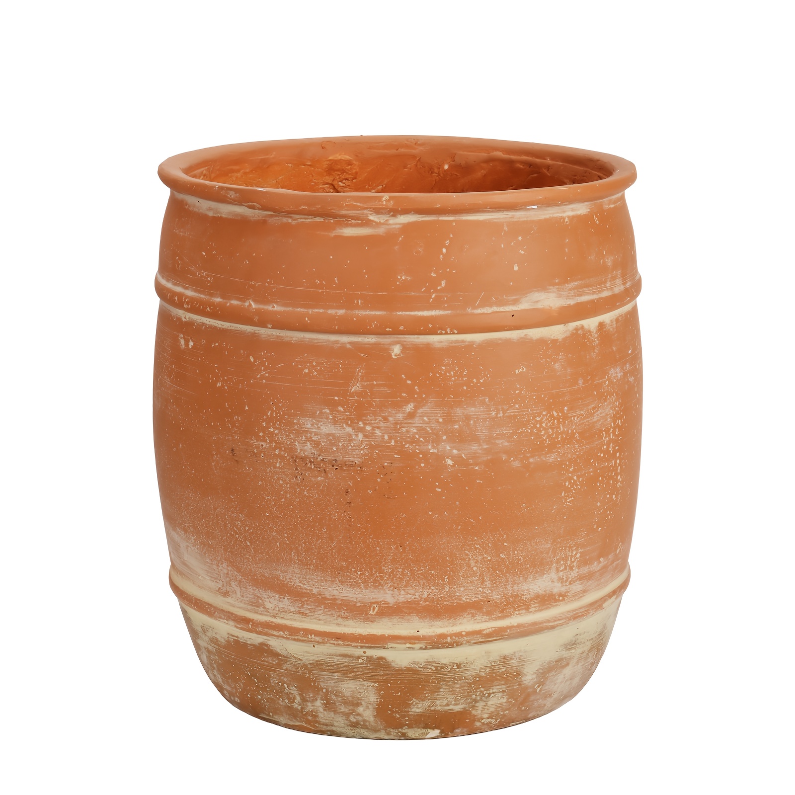 11 h x 9 5 dia aged terracotta planter pot rustic clay - Temu