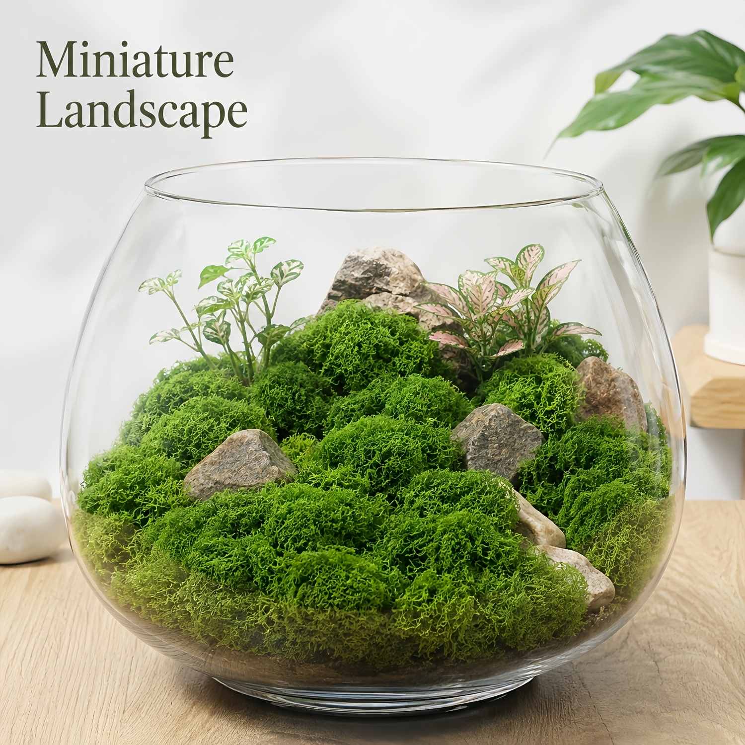 TEMU 142g Large Outdoor Artificial Moss, Maintenance-free Outdoor Fake Green Plant, Suitable For Natural Landscapes, Garden Decoration, Desktop