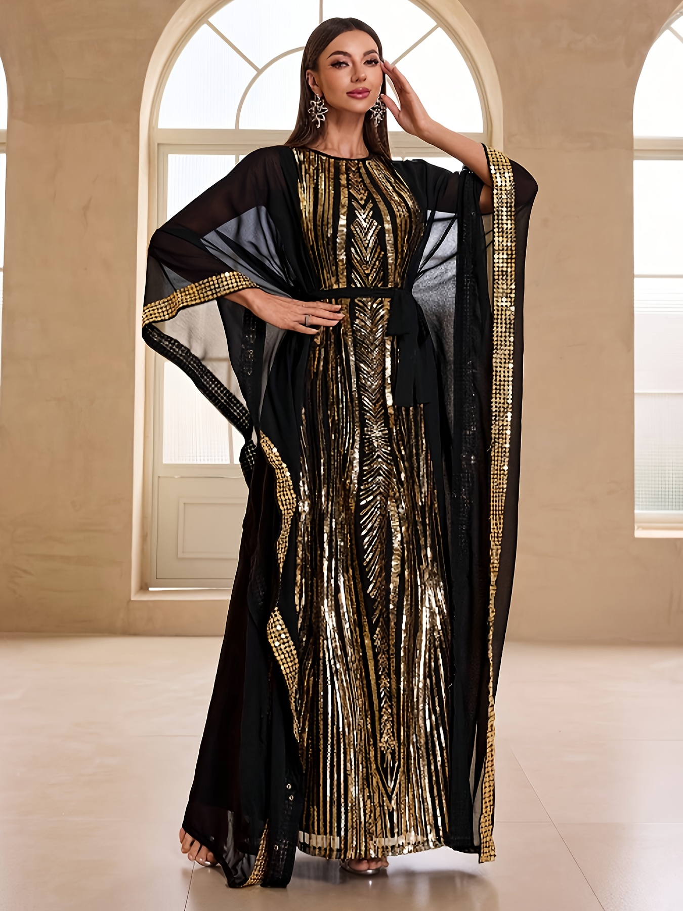 black dress with golden work Indian Dresses For Marriage: Black Georgette Anarkali Suit – HATKE BRIDE main image 0