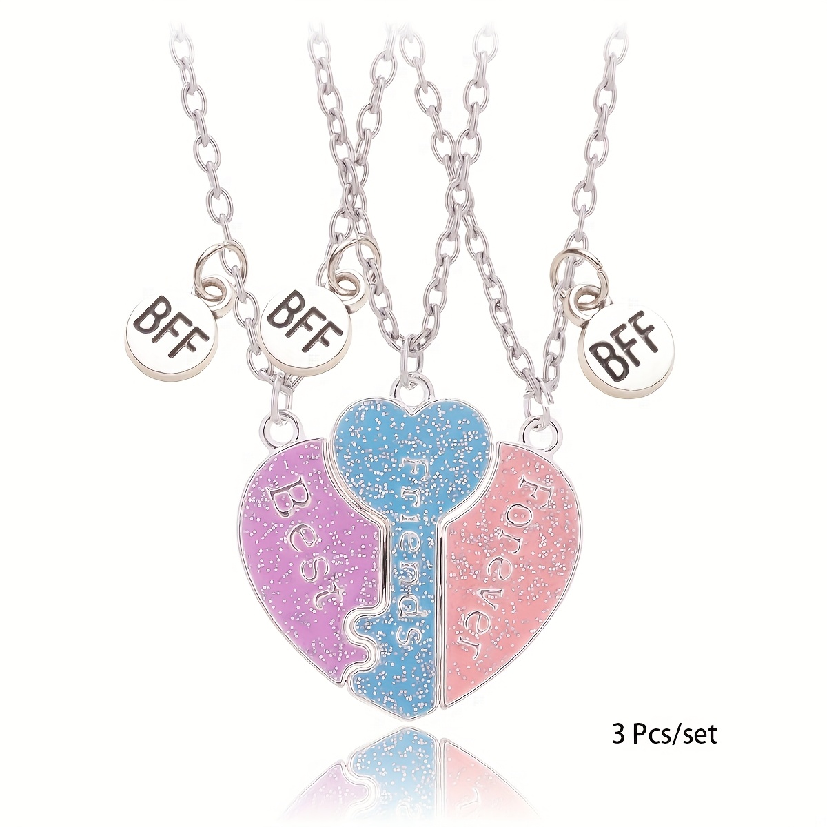 TEMU 3pcs Set, Affordable Exquisite Small Items, Jewelry, Hearts, Key Pattern, Halloween, Christmas And Holidays Recommended, Elegant Sweet, Best