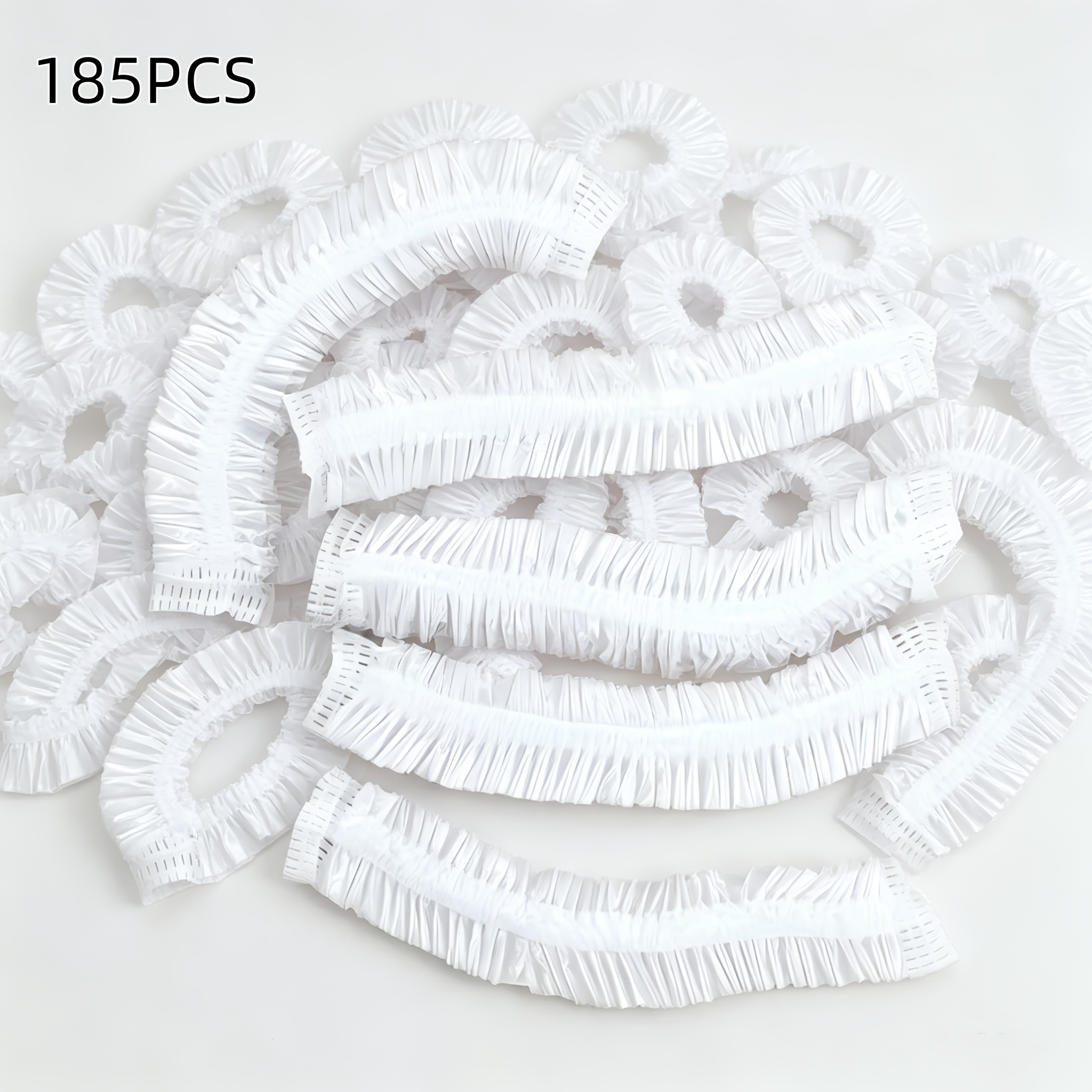185pcs Multifunctional Disposable Plastic Shower , Different Head Sizes, Protective Cover For Bath Hair Dye Cooking Travel Gym