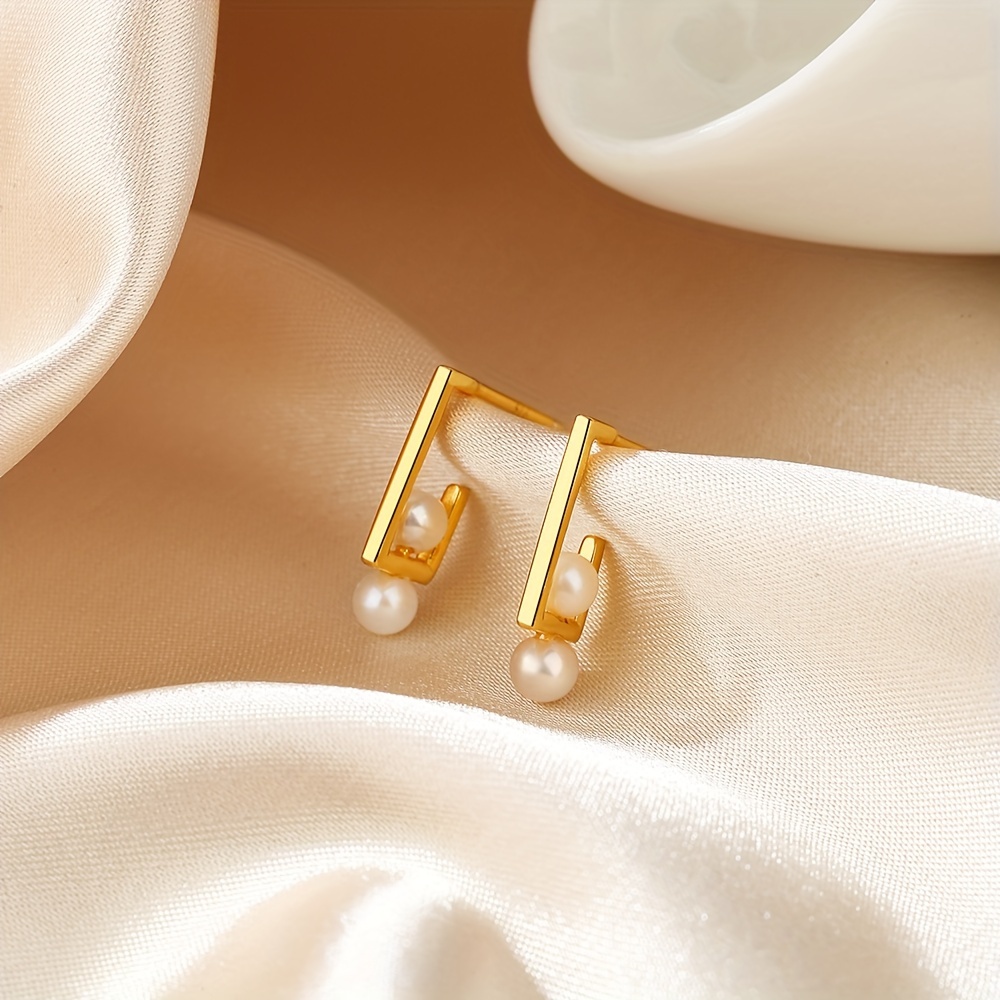 Women's 925 Sterling Silver Earrings with Freshwater Pearls