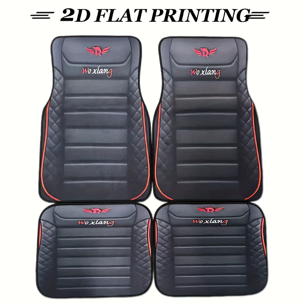 E-shop 4-teiliges Auto-Matten-Set mit R-Logo – Universalgröße – Ganzjahresmatte, geeignet für Limousinen und SUVs, perfektes Geschenk für Männer und