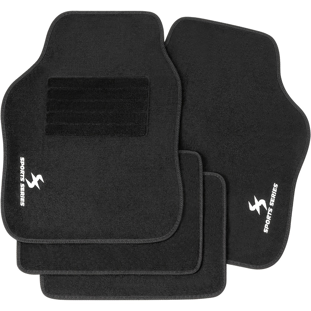 4pcs car floor mat set universal   mats embroidered car floor mats waterproof car floor mats non slip heel protectors made of carpet material