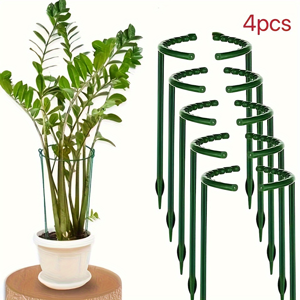 

4pcs, Indoor Greenhouse Essential, Durable 9.84-inch Green Plastic Support Frames Perfect For Climbing Plants Versatile, Easy To Arrange