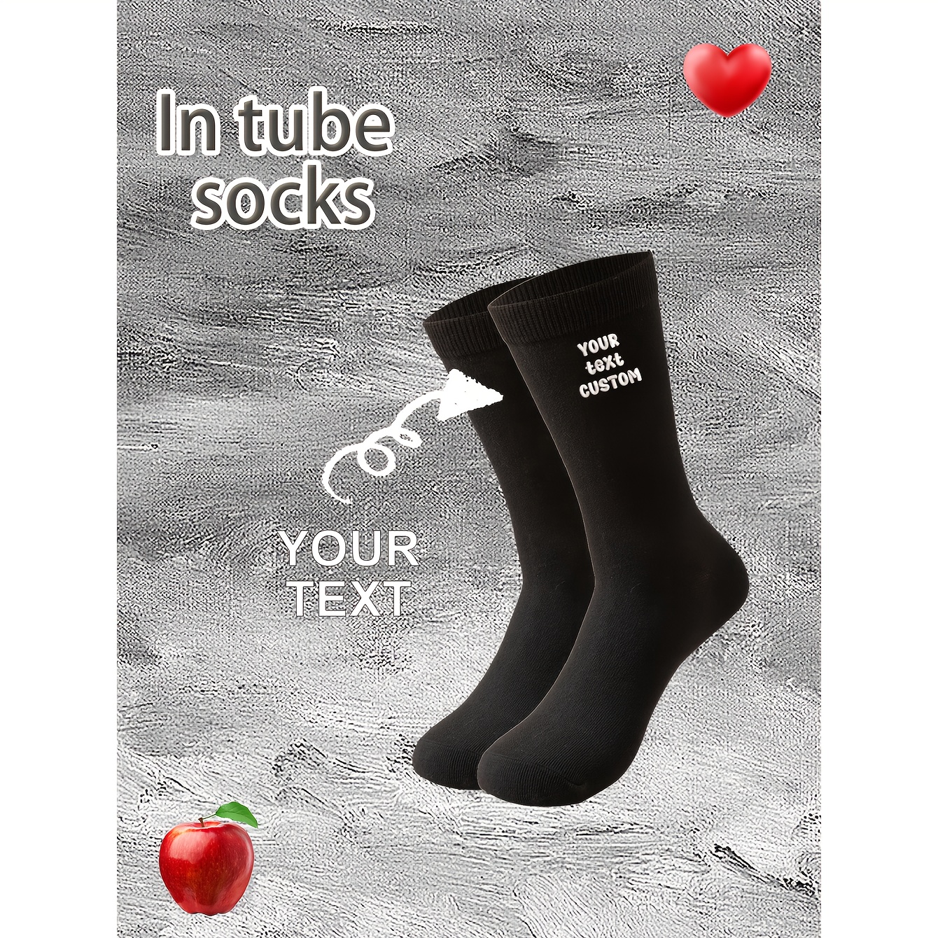embroidered socks sold on Temu New Zealand