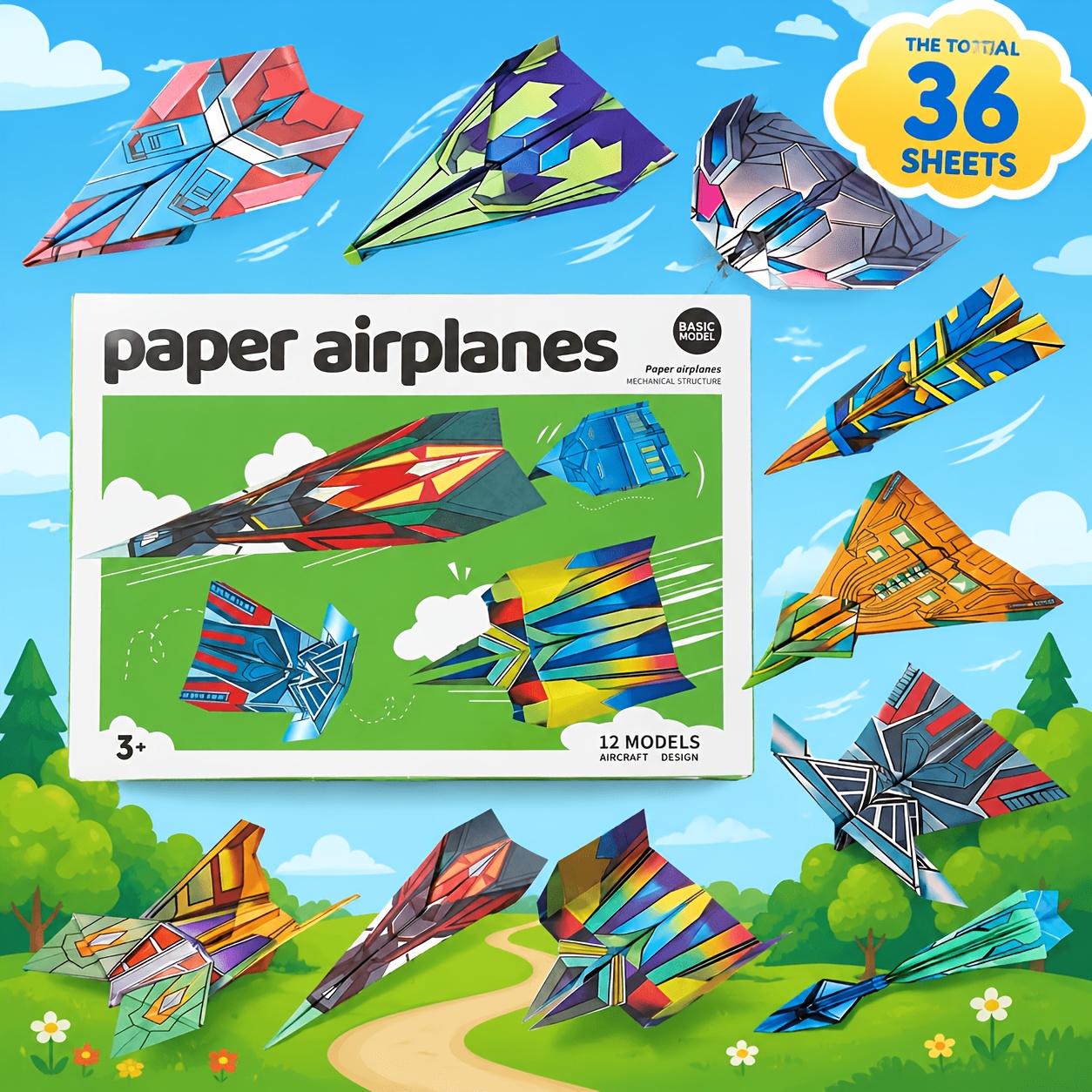 Paper Airplane Folding Set, DIY Creative Craft Kit