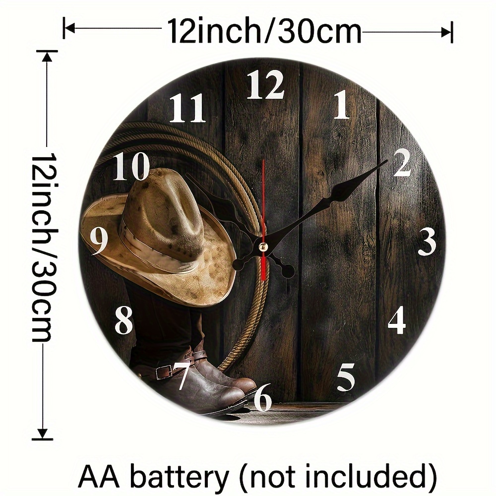 1 шт. круглые настенные часы в стиле ковбоев ковбойская - Temu Georgia