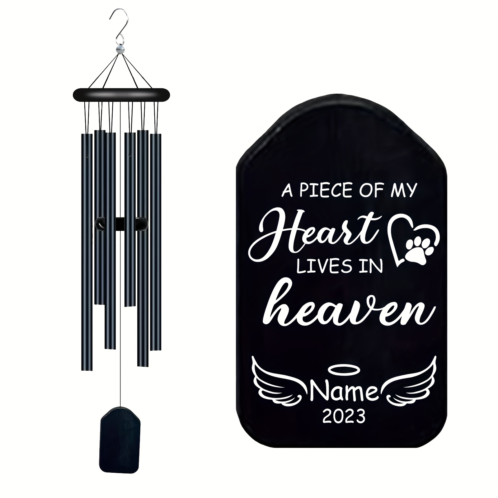 Personalized Pet Memorial Wind Chime with Custom Name