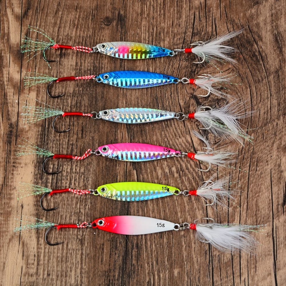 6 Stck Jigging-Lffel Kder zum Angeln