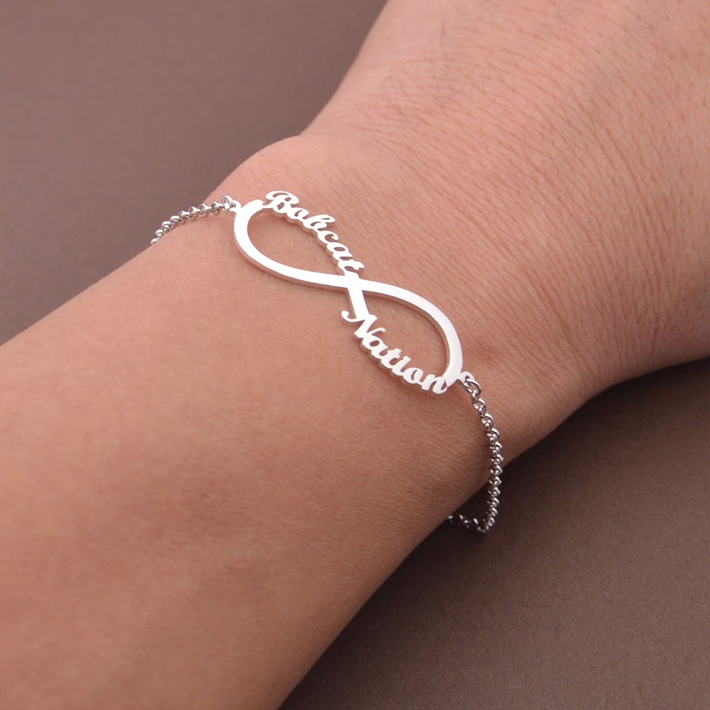 TEMU Bracciale Personalizzabile con , Regalo di Gioielli Personalizzato con Due Nomi, un Regalo Unico per la , Regalo di Compleanno, Regalo per