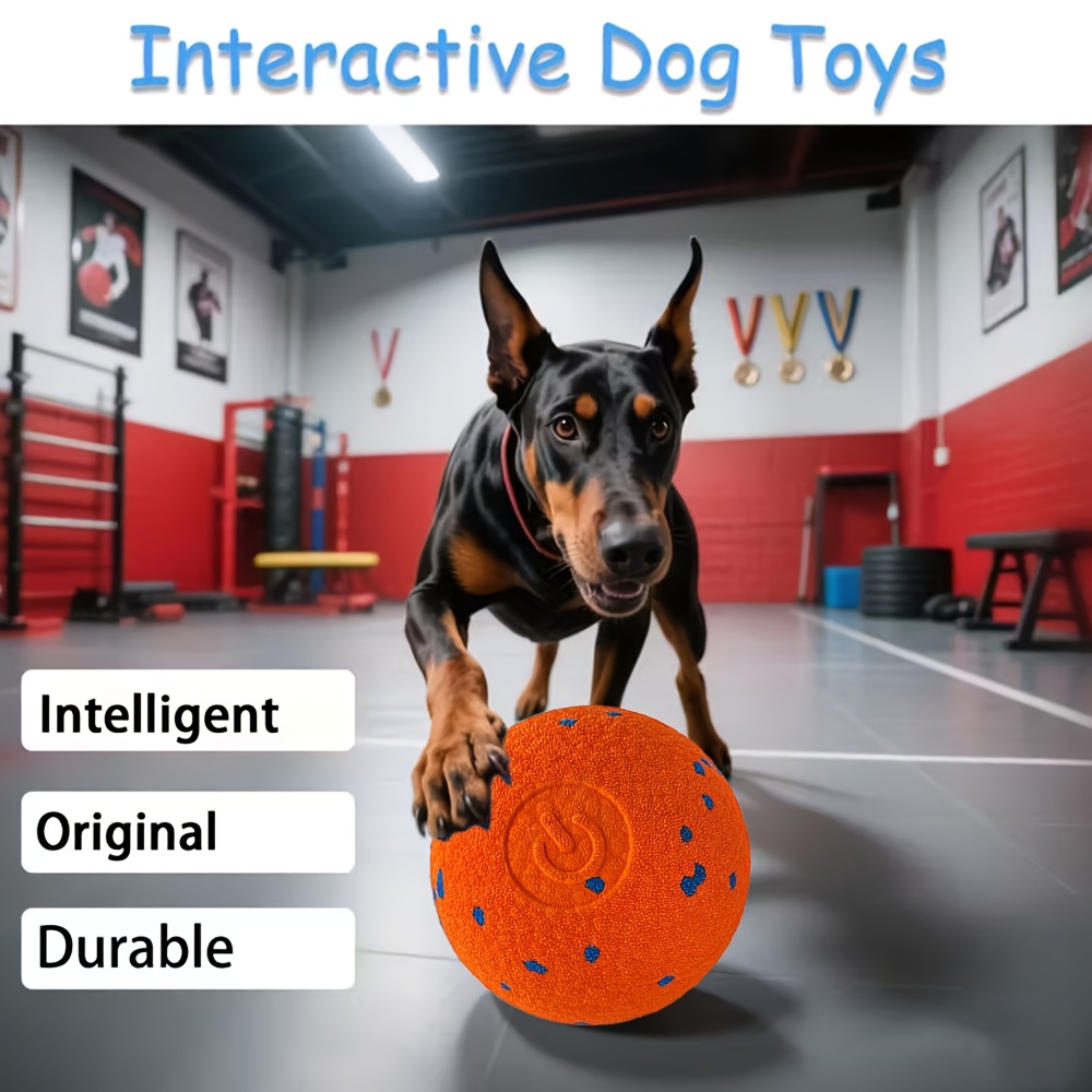 Image of 1pc Dog Toy | Automatic Moving, Bouncing, Rotating, E-tpu Material, Air Replacement Shell, Active Rolling Ball For Medium And Large Dogs, Battery Powered, Rechargeable Lithium Polymer Battery