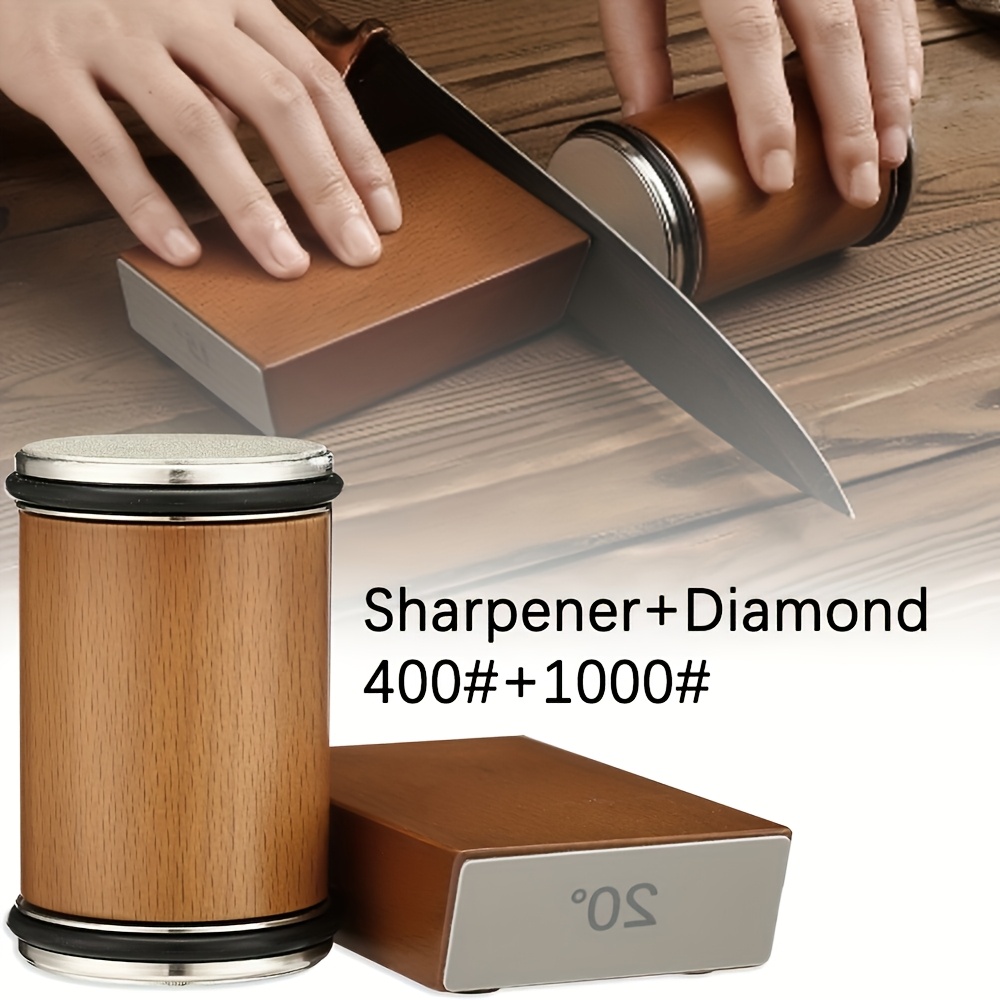 TEMU 1pc, Rolling Blade Sharpener Kit, Sharpening Tool With Diamonds, Suitable For Any Hardness And Magnetic Angle Technology, With 15 And 20 Degrees, Suitable For Kitchen Knives.