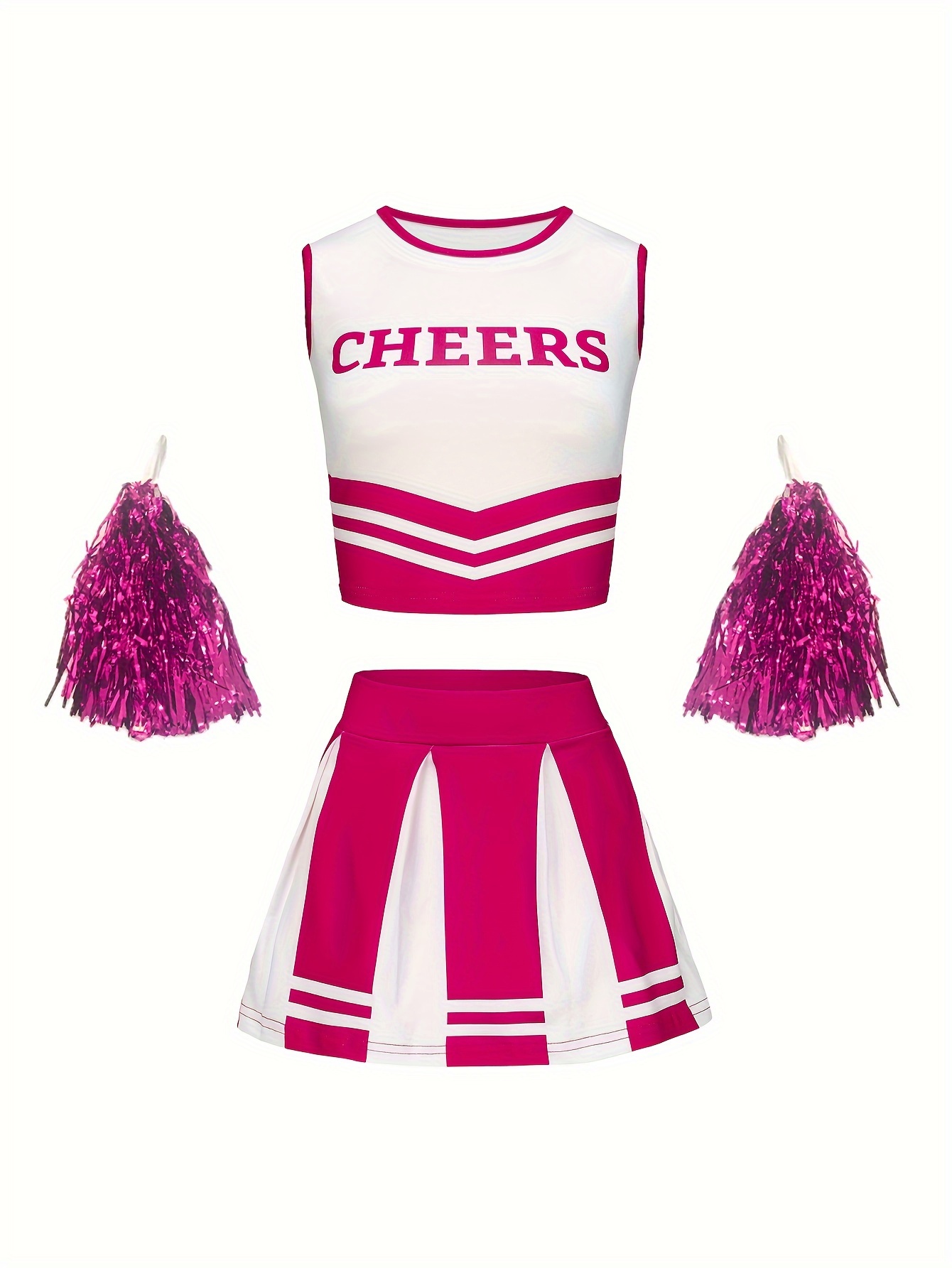 Girls Cheerleader Outfits Cute Cheerleading Sets Spirit Week - Temu United  Kingdom