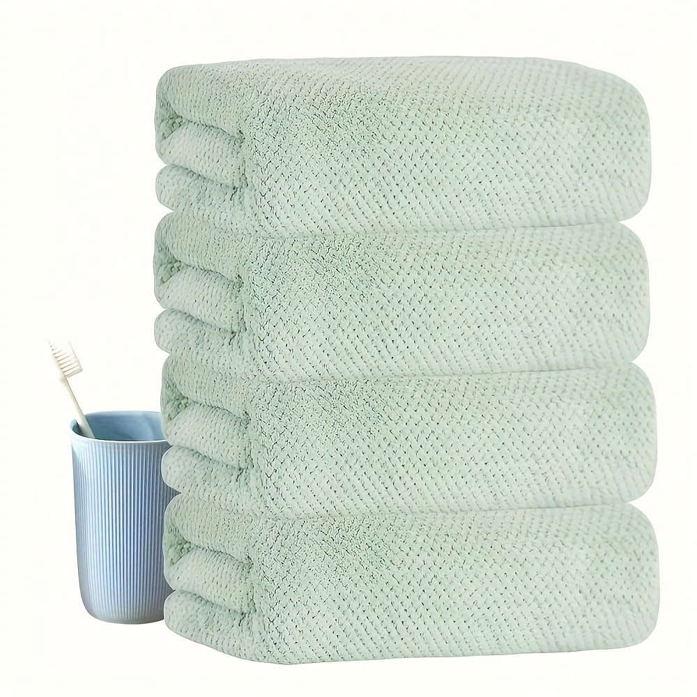 TEMU 4-pack Oversized Bath Towels, 28 X 55 Inches, Larger And Lighter, Easier To Dry, Super Soft And Absorbent, Perfect For Bathrooms, Spas, Gyms,