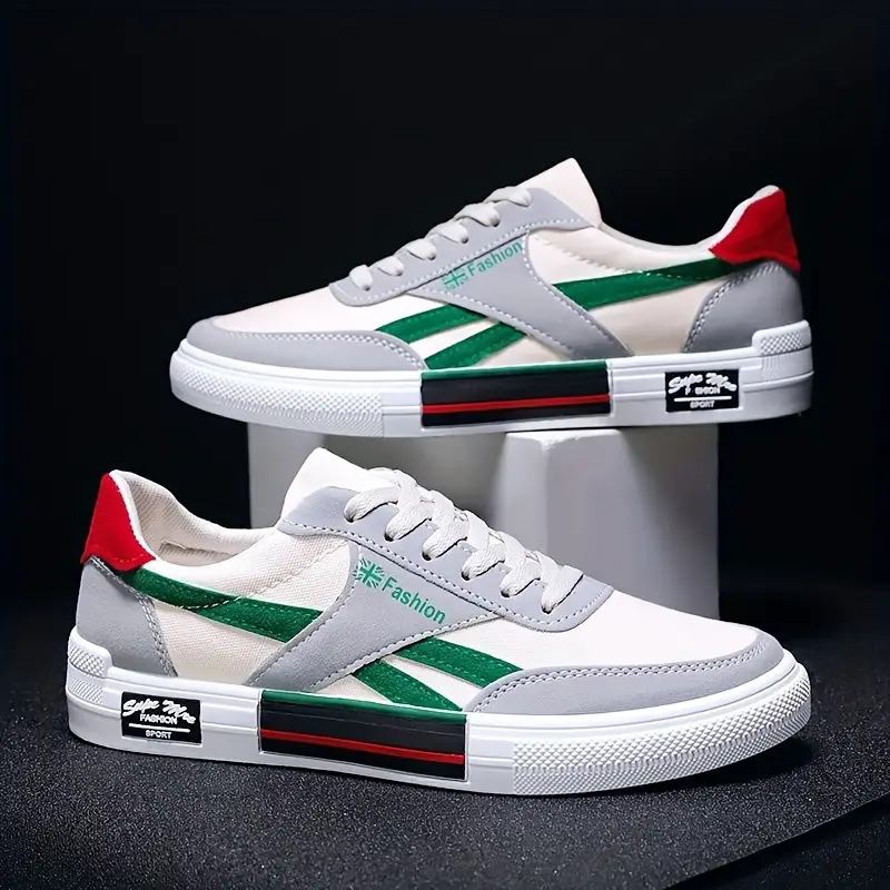 mens classic canvas skateboard shoes breathable anti slip lace up sneakers for daily casual wear vintage fashion low toe with pvc sole fabric inner cloth insole ideal for summer outdoor activities details 0