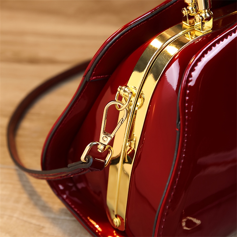 Fashionable Women's Shoulder Bag, Painted Cowhide Crossbody Bag with Adjustable Strap