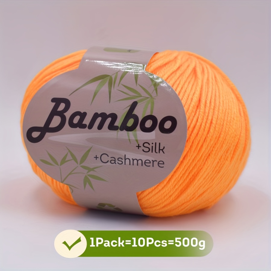 10pcs Bamboo Blend Yarn - Soft & Breathable For Knitting, Crochet, Diy Crafts - 500g/17.63oz Total - 31 Vibrant Colors