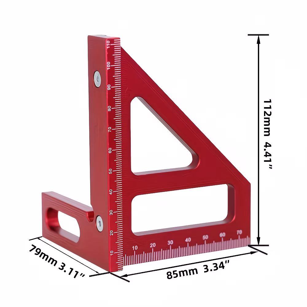 aluminum alloy scribing ruler multi degree angle and right angle ruler for woodworking diy Product details 4