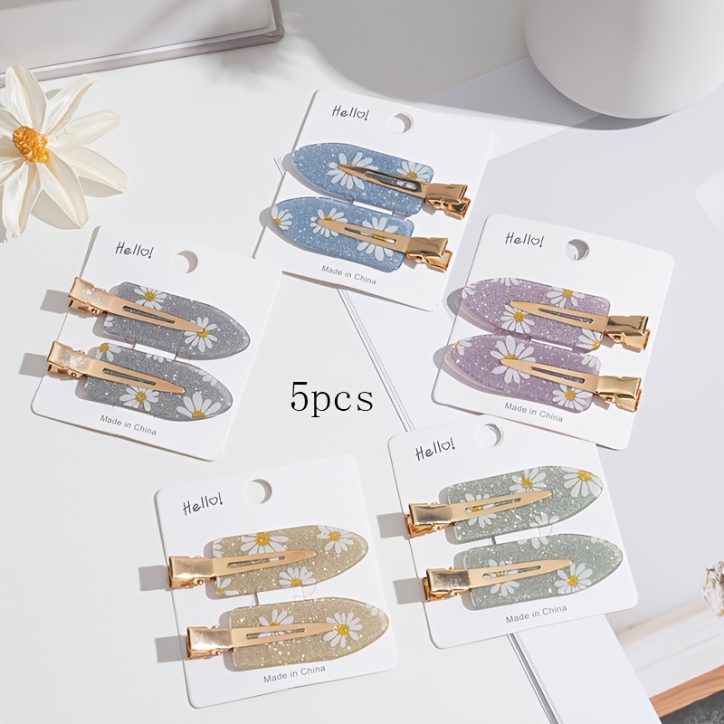 Image of 5pcs Set Of High-quality Dopamine Cherry Side Bangs Clips, Sweet And Cute, For Flyaways, Seamless Design