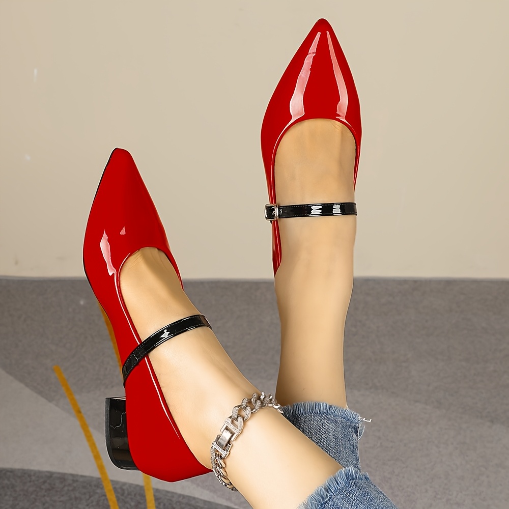 Damenpumps Rote Pumps Mit Blockabsatz Damen Schuhe Blockabsatz