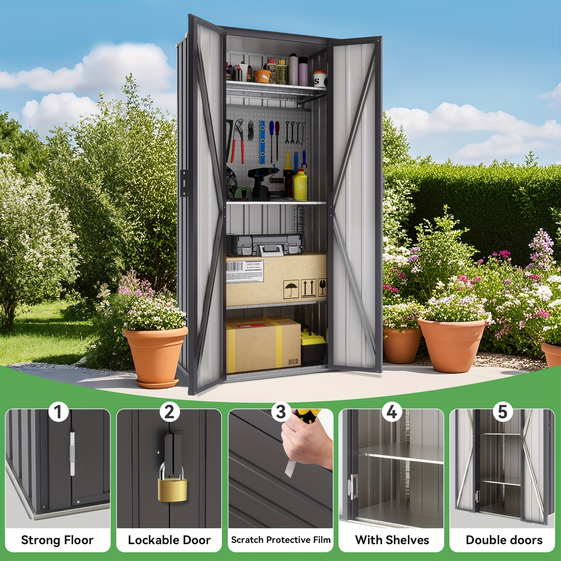 Self-Designed 28Cuft and 22Cuft Iron High-Low Cabinet