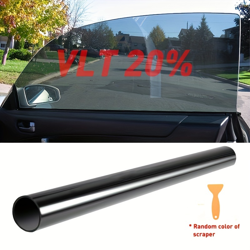 

Black Car Window Tint Film, Uncut Roller , 70% 5% 20% Vlt, 20"x10ft - Suitable For Front And Rear Windshields, Windows, Sunroofs, 1% 25%