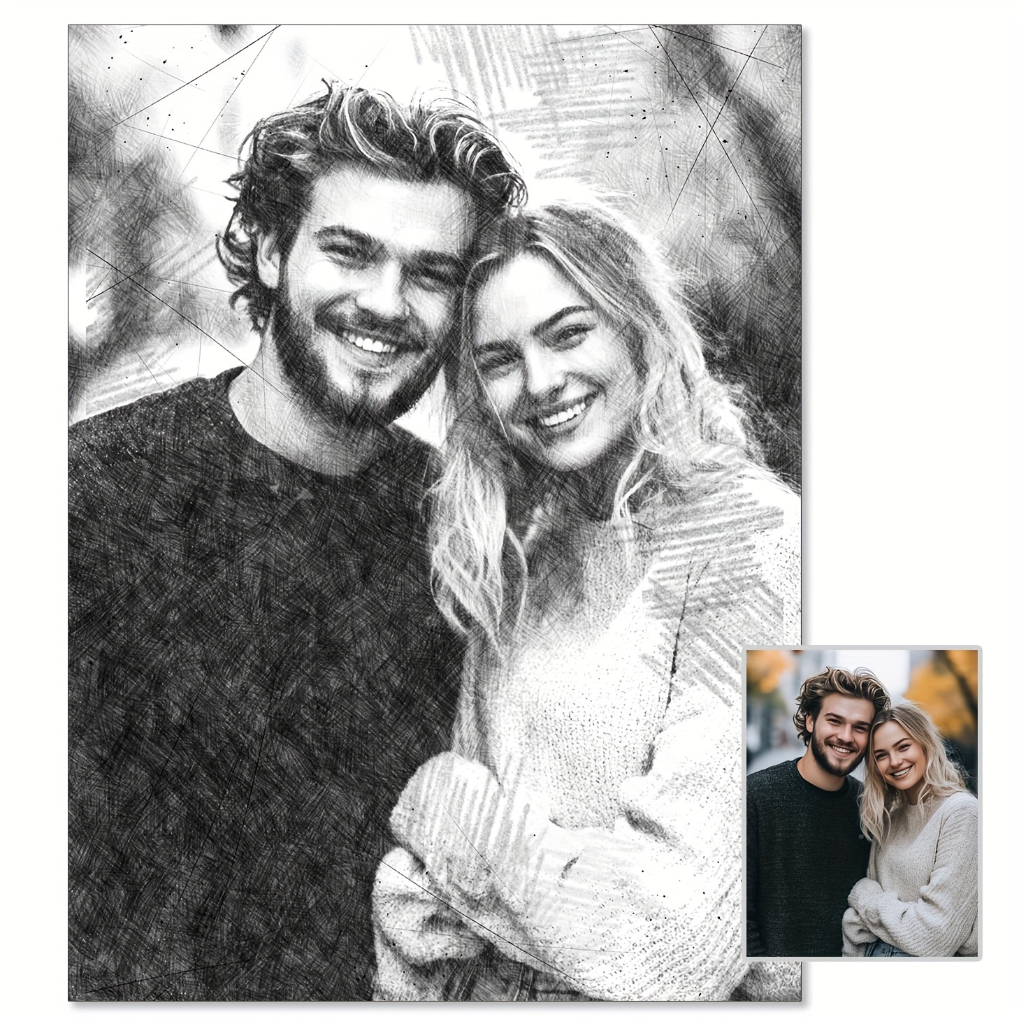 

1pc, Painting , To . Painting, , , Couple, Engagement, Pet , . Personalized .