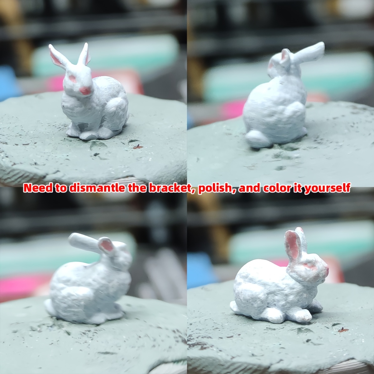 3D Printed Miniature Rabbit Model Kit