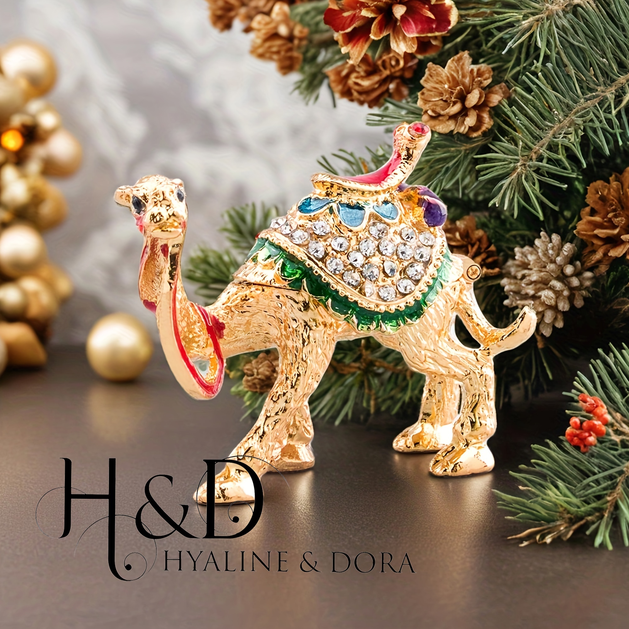 

H&d & Statue Decorative Accessories, Enamel Jewelry Box, Statue Animal Jewelry Box