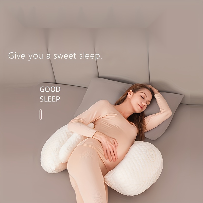 adjustable maternity pillow for side sleepers soft full body support with detachable cover ideal for back hips legs details 2