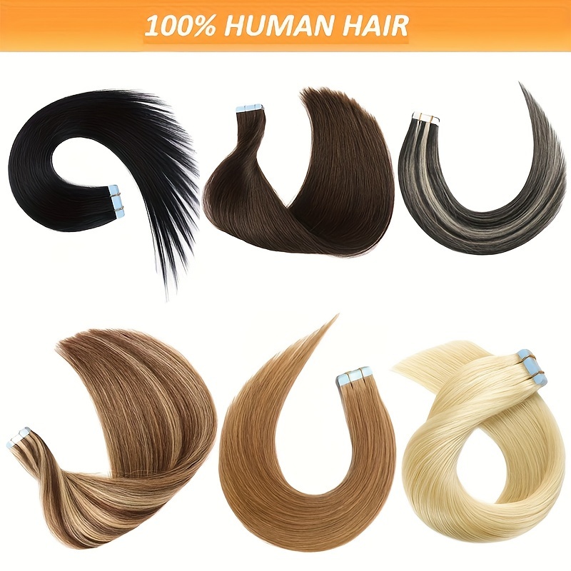 

Seamless Human Hair Extensions For Women - 18-26 Inch, Straight, Invisible, 30gram, 20pcs In Various Shades (2#, 4#, 1b/613, 27#, 4/27, 613#)