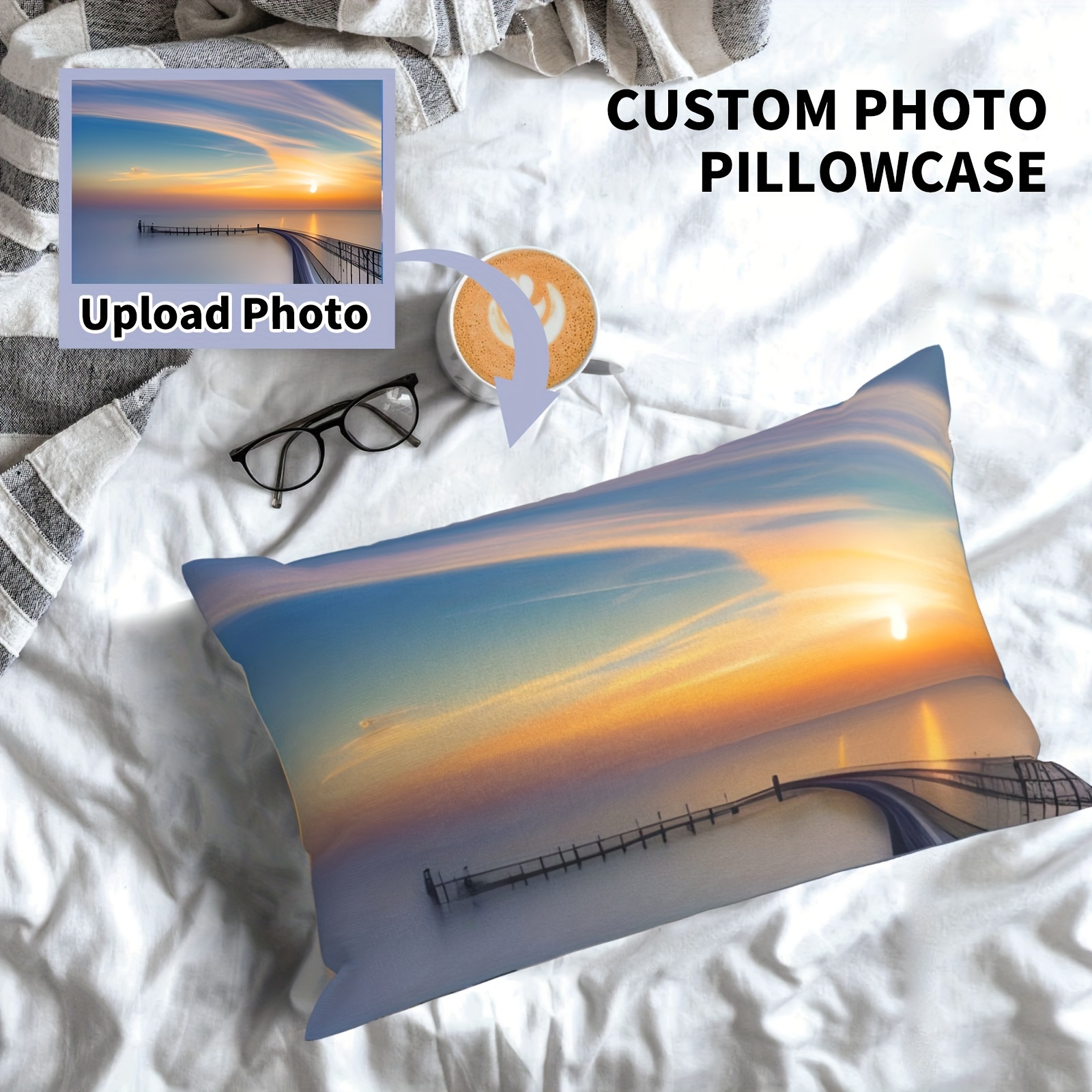 

Personalized Photo Pillowcase - Double-sided, Soft Polyester, Zip Closure - Perfect For Mother's Day, Anniversaries, Graduations & More - Machine Washable Home Decor (pillow Not Included)