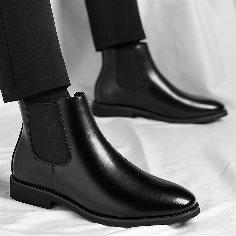 Men'S Chelsea Boots, Versatile And Stylish British-Style Short Boots, Comfortable And Breathable Mid-Calf Shoes