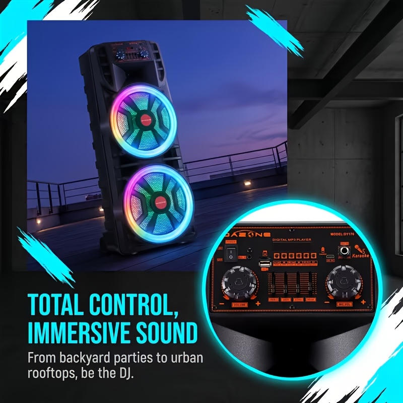 7000W Portable Party Bluetooth Speaker with Subwoofer