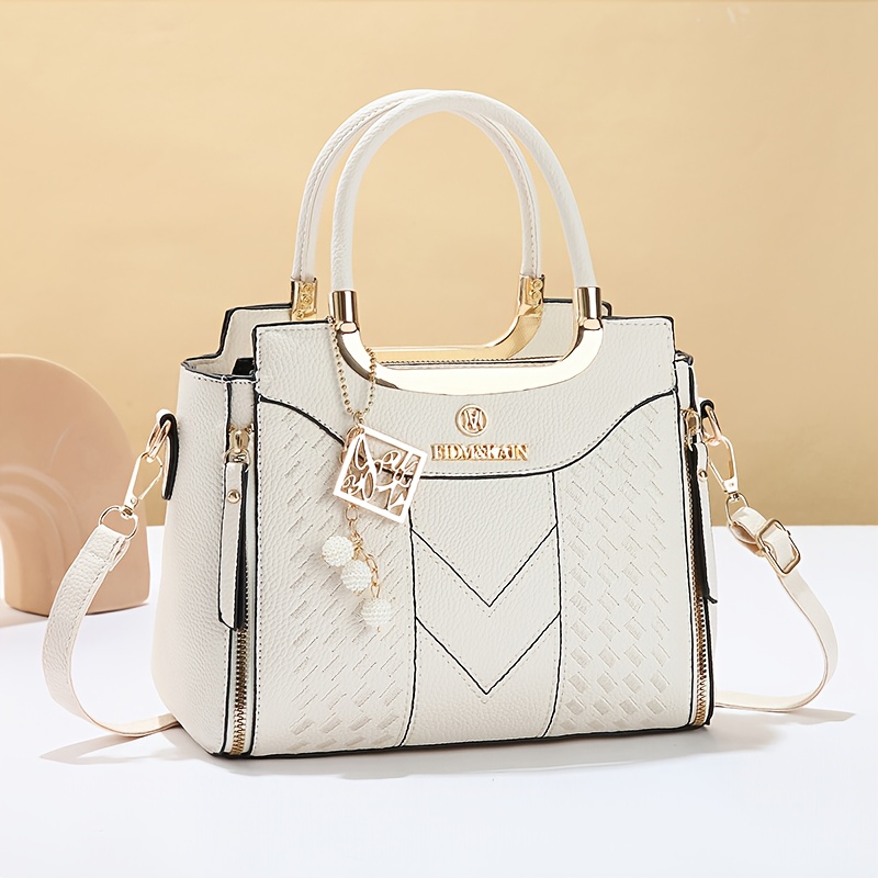 Fashion Handbag, Elegant Crossbody Bag, Adjustable Shoulder Strap, Inner Zippered Compartment, Separate Inner Pocket, Women's Shoulder Bag