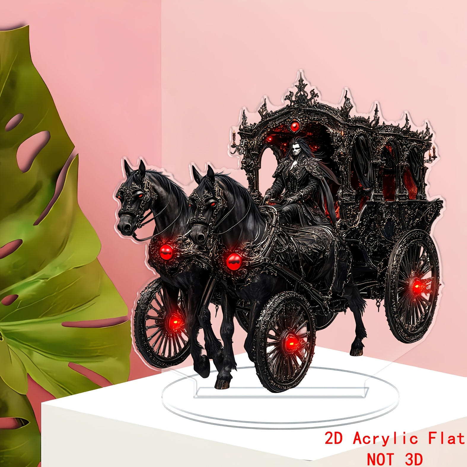 

1pc, Vampire Carriage 2d Acrylic Figurine, Transparent Acrylic Decorative Figures, Birthday Graduation Gifts, Desktop Trinkets, Cartoon Acrylic Ornaments