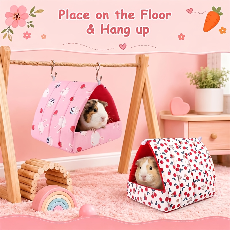 Washable Guinea Pig Bed House & Small Animal Hideout Cave