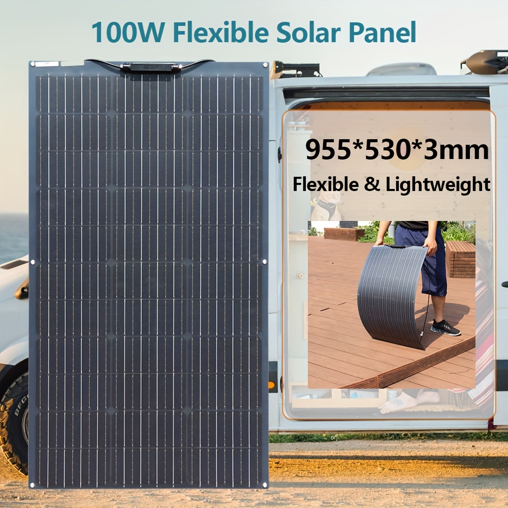 

Flexible Solar Panel 12 Volt Monocrystalline Flexible Bendable Mono Off-grid Charger For Marine Rv Cabin Uneven Surfaces