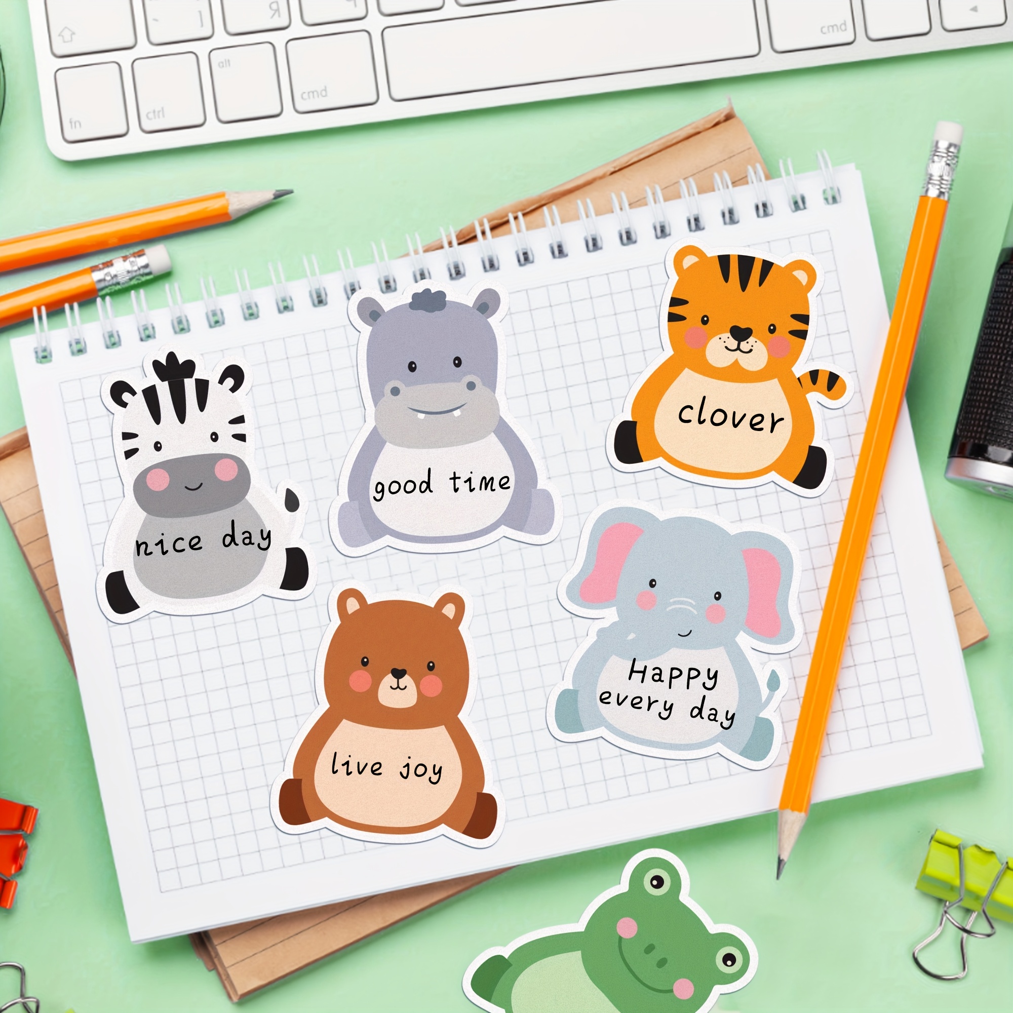 240pcs Cartoon Jungle Animals Sticky Notes