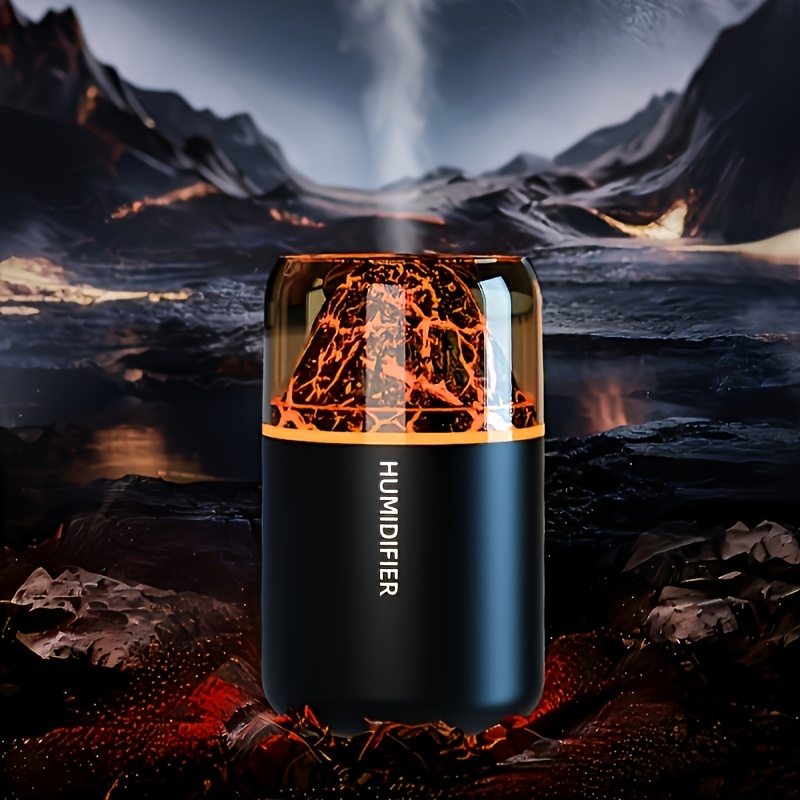 TEMU 1pz Umidificatore Simulata con Luce Ambientale Colorata, Diffusore di Aromaterapia per da Letto, Soggiorno e Ufficio �� Aumenta l'Umidit�