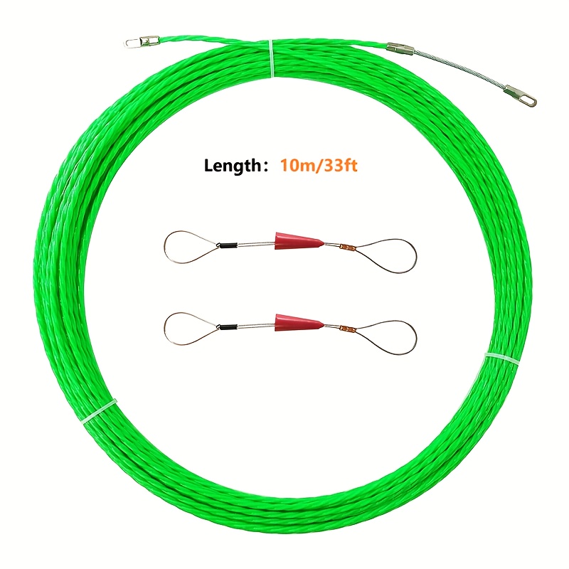 TEMU Tire-câble 4 mm, 33 pi/49 pi/66 pi/98 pi, guide de câble en polyester PET simple, 2 tendeurs de ceinture de câble, aide à l'enfilage de câble,