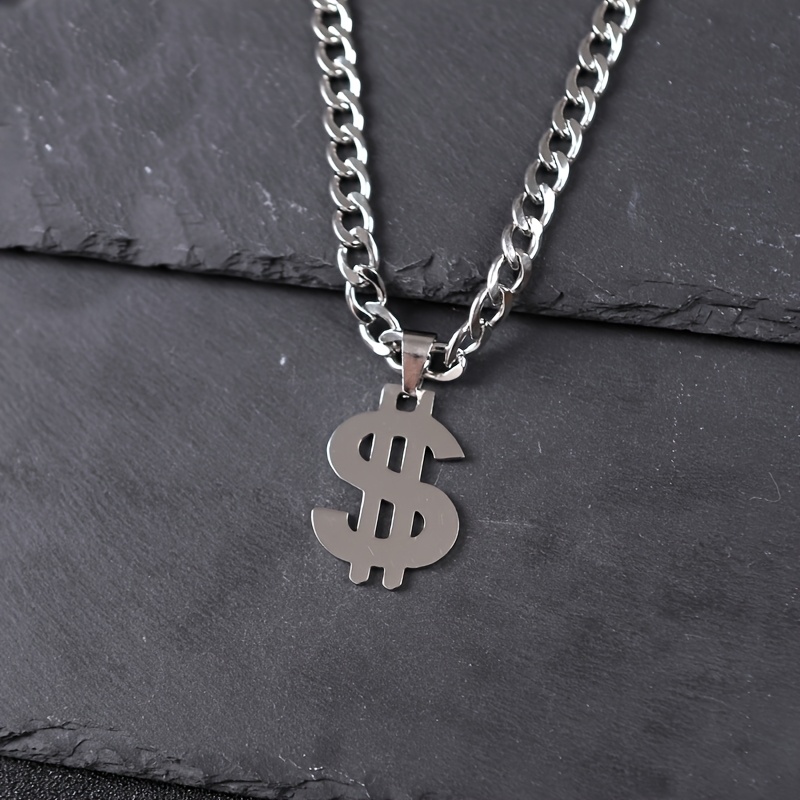 E-shop Street Style! Eine kubanische Kettenhalskette mit Dollarzeichen, mit einem einzigartigen Design für einen auffälligen Hip-Hop-Look