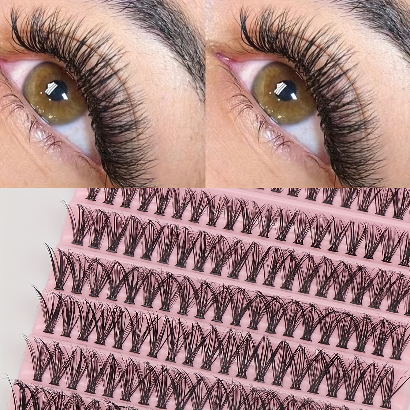 

False Eyelashes Set, 200 Clusters Multi-pairs, 0.07mm Thick D Cur Cat Eye And Russian Dd Cur Style, Length 9-16mm, Smooth Extra Thick Self-adhesive Eyelashes For Beginners, Reusable Makeup Tools