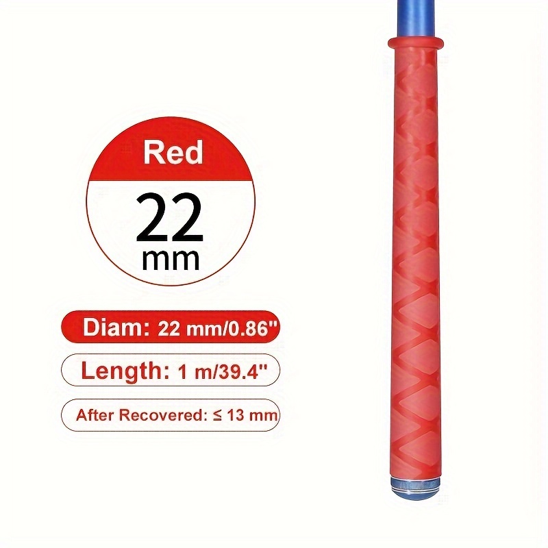 Non Slip Heat Shrink Wrap Grip Fishing Rod Racket 28mm Red