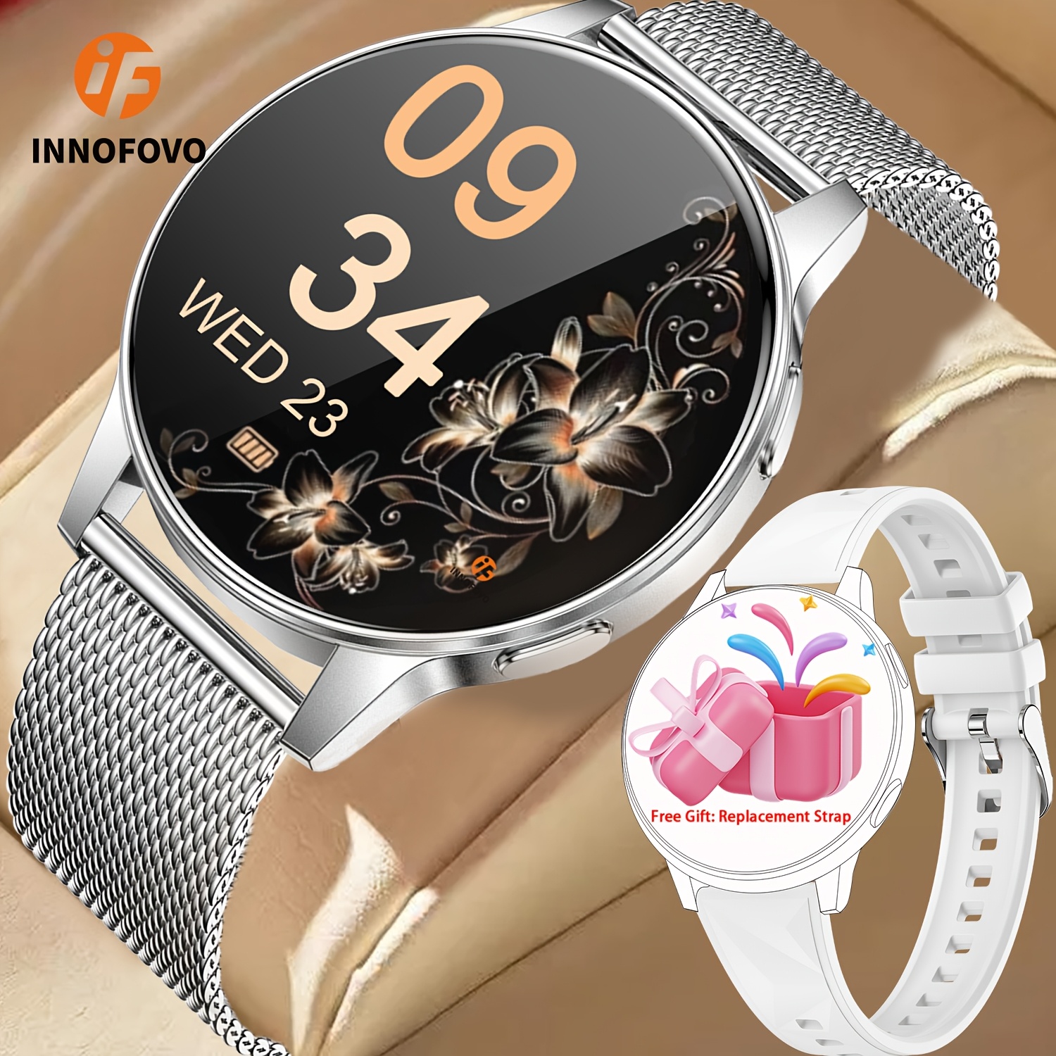 Smart Watch with HD Touchscreen and Voice Assistant