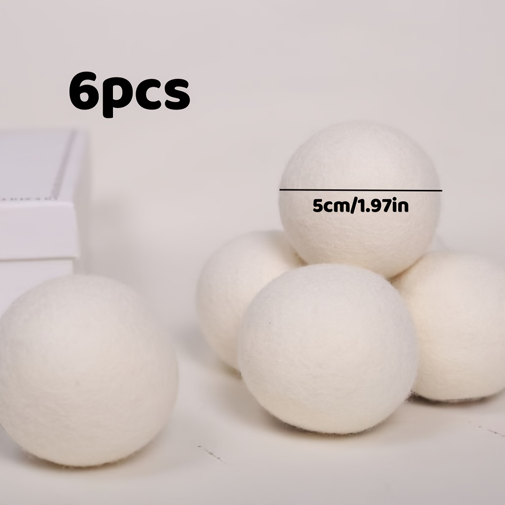 TEMU Laundry Dryer Balls - 6pcs - Anti-static, Anti- Dryer Balls For Dryer Care - Dryer Cleaning And Care Balls