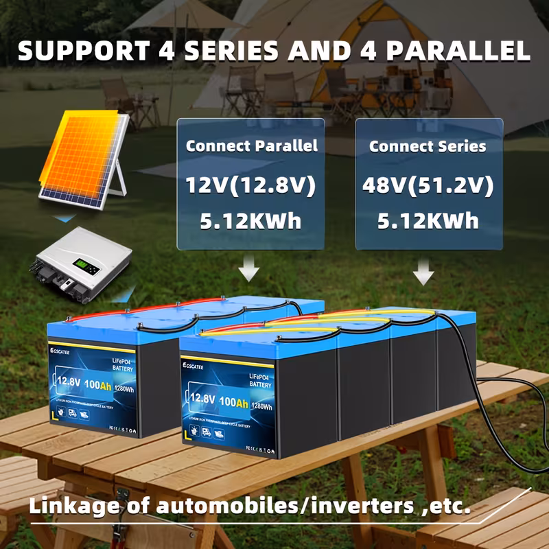 12 8v 100ah lifepo4 lithium battery built in 100a bms and low temp cut off to replacelead acid batteries backup power rv camping lithium rechargeable batteries lithium battery packs for automoti 7