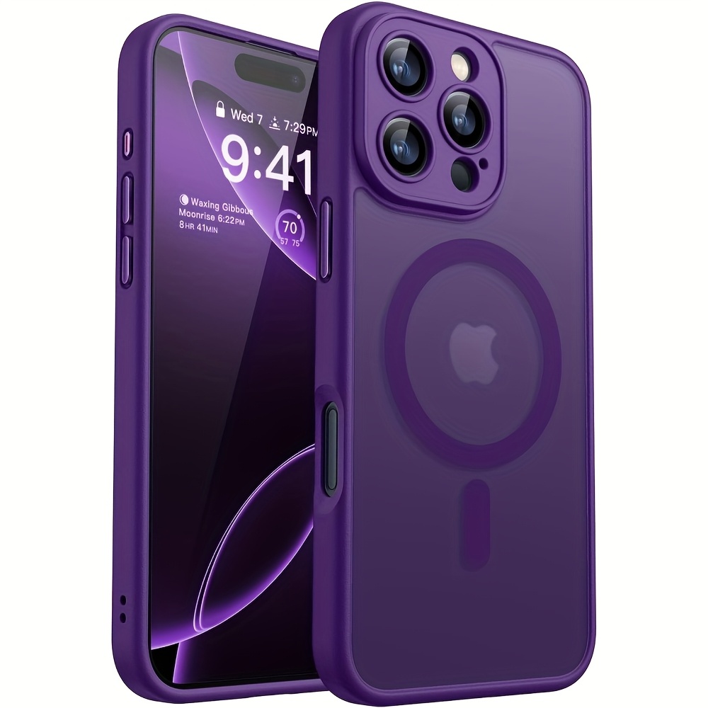 Husă Magnetică Mată Transparentă de Înaltă Calitate pentru Modelele for iphone 17, 16, 15, 14, 13 Pro, 12, 11 Max Plus și Compatibilă cu Încărcare Wireless, Husă Magnetică Telefon, Husă Magsafe Telefon, Husă Telefon