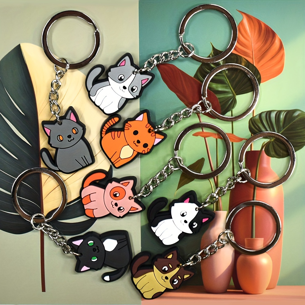 

13pcs Cat Keychain Set - British Shorthair & For Purses, Backpacks & Luggage - For Women